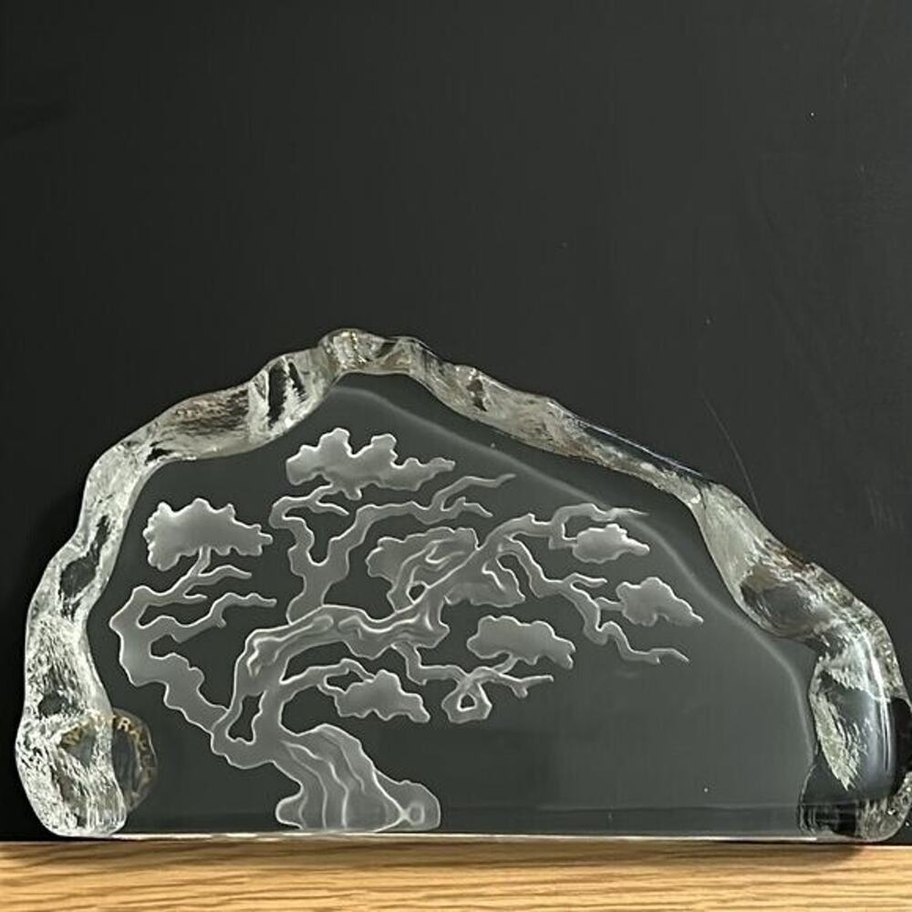 Vintage Wintrade Crystal Sculpture Chinese Bonsai